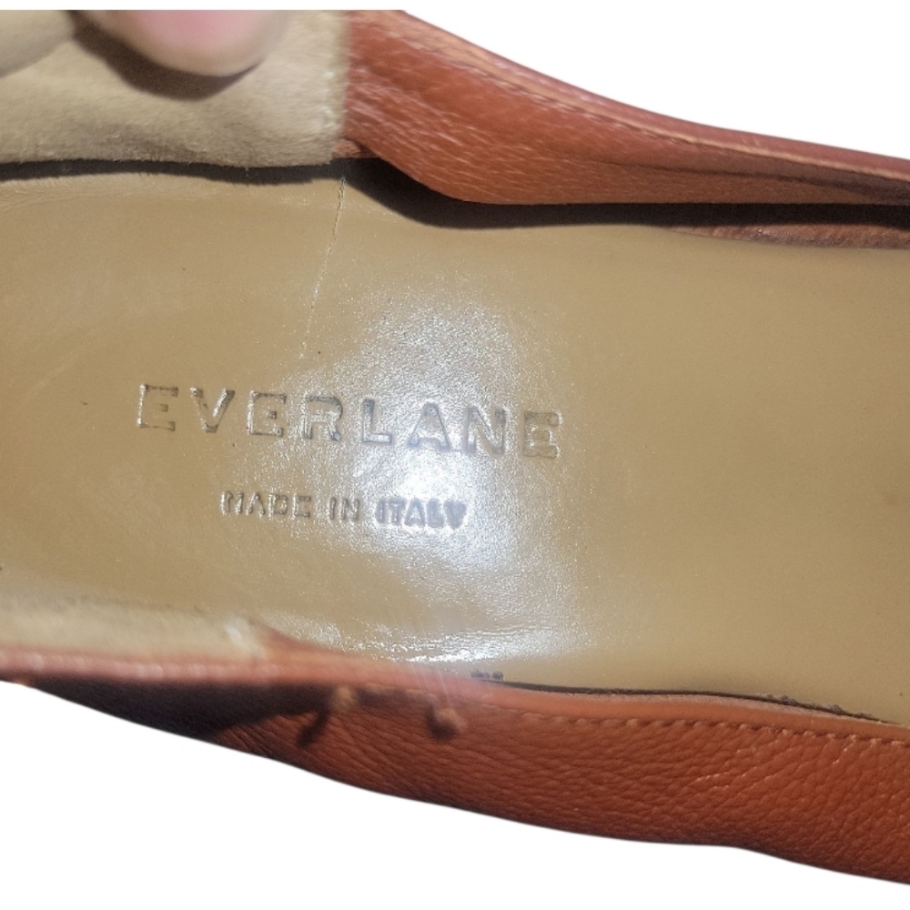 Everlane The Day Italian Leather Round Toes  Brown Women's Ballet Flat Sz 7 1/2 - Picture 8 of 9